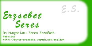 erzsebet seres business card