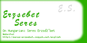 erzsebet seres business card